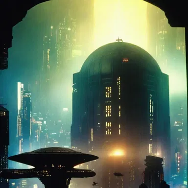 The futuristic cityscape in the movie 'Blade Runner' featured a dome as part of its iconic skyline.