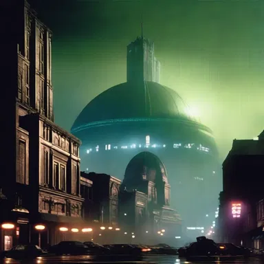 The futuristic cityscape in the movie 'Blade Runner' featured a dome as part of its iconic skyline.