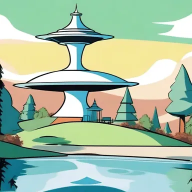In the animated series 'The Jetsons', the Space Needle-like building where the Jetsons lived had a dome-shaped roof.