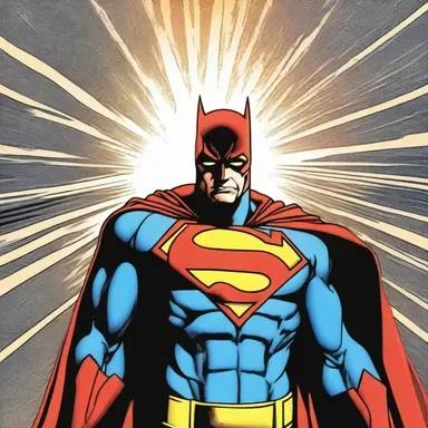 The superhero's photograph on the comic book cover showed a dramatic reticulation effect, adding depth and intensity to the image.