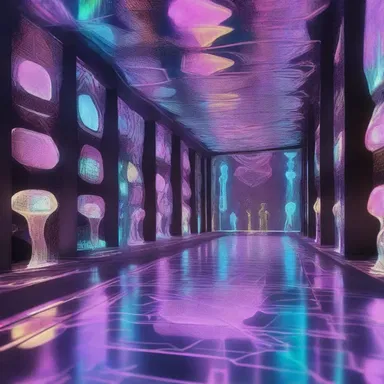 In the futuristic world depicted in the science fiction novel, holographic images displayed a mesmerizing reticulation, giving them an otherworldly quality.
