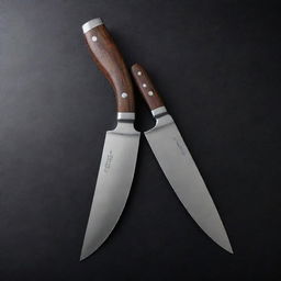 Generate a unique and high-quality image of a chef knife. The design should be innovative and premium, suitable for selling on Amazon.