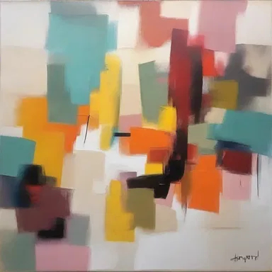 The artist's use of different brush strokes and textures created a noticeable consonance in her paintings, conveying a sense of harmony and balance.