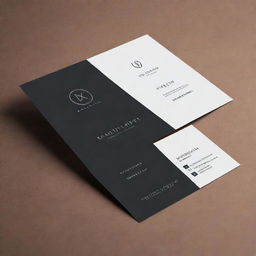 A professional and sleek business card design, showing name, job title, and contact number. It features a stylish logo, distinguishing colors, and a sophisticated font.