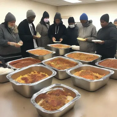 The thoughtful congregation prepared a meal for the homeless.