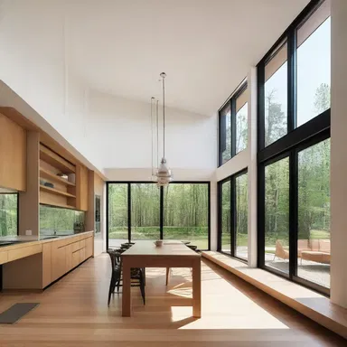 The architect's thoughtful design incorporated natural light and open spaces.