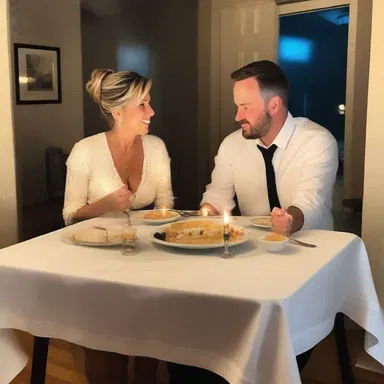 He planned a thoughtful dinner date for his wife's birthday, complete with candles and her favorite food.