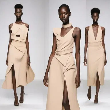 The fashion designer created a thoughtful collection, incorporating sustainable materials and showcasing diverse models.