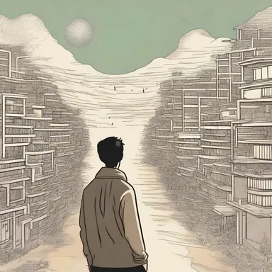 In the thoughtful novel, the protagonist reflects on the true meaning of life.