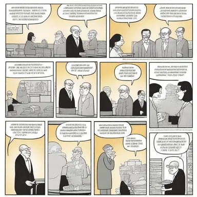 The artist's comic strip is known for its thoughtful commentary on societal issues.