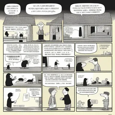 The artist's comic strip is known for its thoughtful commentary on societal issues.