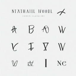An expanded set of high-quality digital art logos for a corporate leadership coach consultant named Nathanael Wood