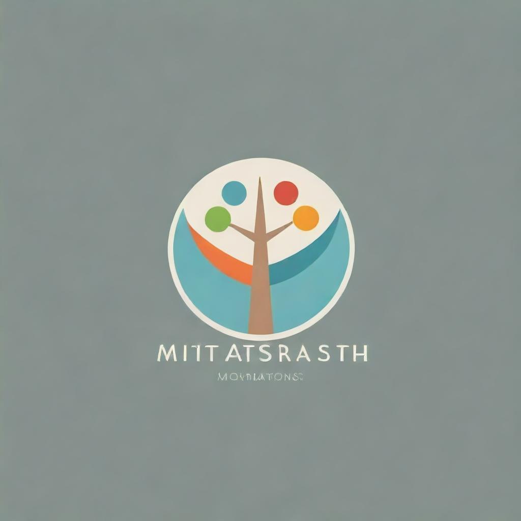 Generate a modern, cool-toned logo for a Montessori educational toy brand. It should embody sophistication while being kid-friendly, reflecting the mission to foster engaging and educational play experiences.