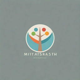 Generate a modern, cool-toned logo for a Montessori educational toy brand. It should embody sophistication while being kid-friendly, reflecting the mission to foster engaging and educational play experiences.