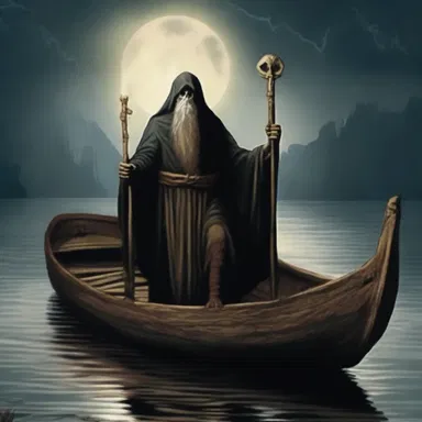 In Greek mythology, Charon was known as the lighterman who ferried the souls of the deceased across the river Styx on his barge.
