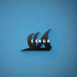 Design a sleek and modern logo with 'Eng Bakr' in boldly styled black letters over a contrasting blue background.