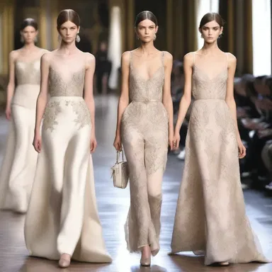 The fashion designer's latest collection was inspired by the opulence and elegance of the French noblesse.
