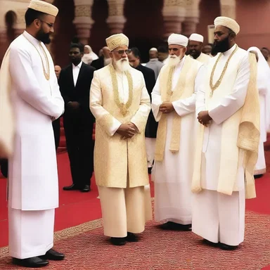 The religious leader tittuped down the aisle, radiating devotion and piety as the congregation watched in awe.