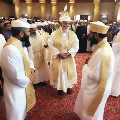 The religious leader tittuped down the aisle, radiating devotion and piety as the congregation watched in awe.