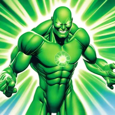 The cartoon character, Chlorophyll Man, gains his superpowers from his holophytic nature, allowing him to harness the energy of sunlight for incredible feats.