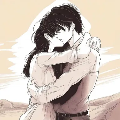 In the novel, the protagonist finds solace and comfort in the arms of her lover's affectionate hug.