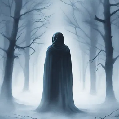 As the haunted spirit approached, the protagonist felt an icy coldness and an overwhelming urge to hug themselves tightly in fear.