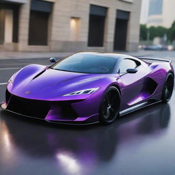 A sleek, vibrant anime-style supercar, exuding high-speed dynamics and futuristic appeal