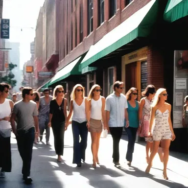 The fashion district was always bustling with foot traffic as shoppers explored the trendy boutiques.