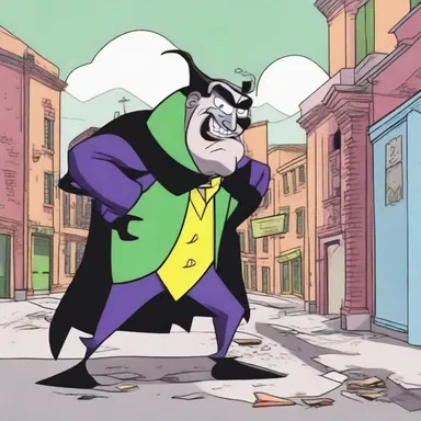 In the cartoon, the villain is always trying to get rid of the scrap to take over the city.