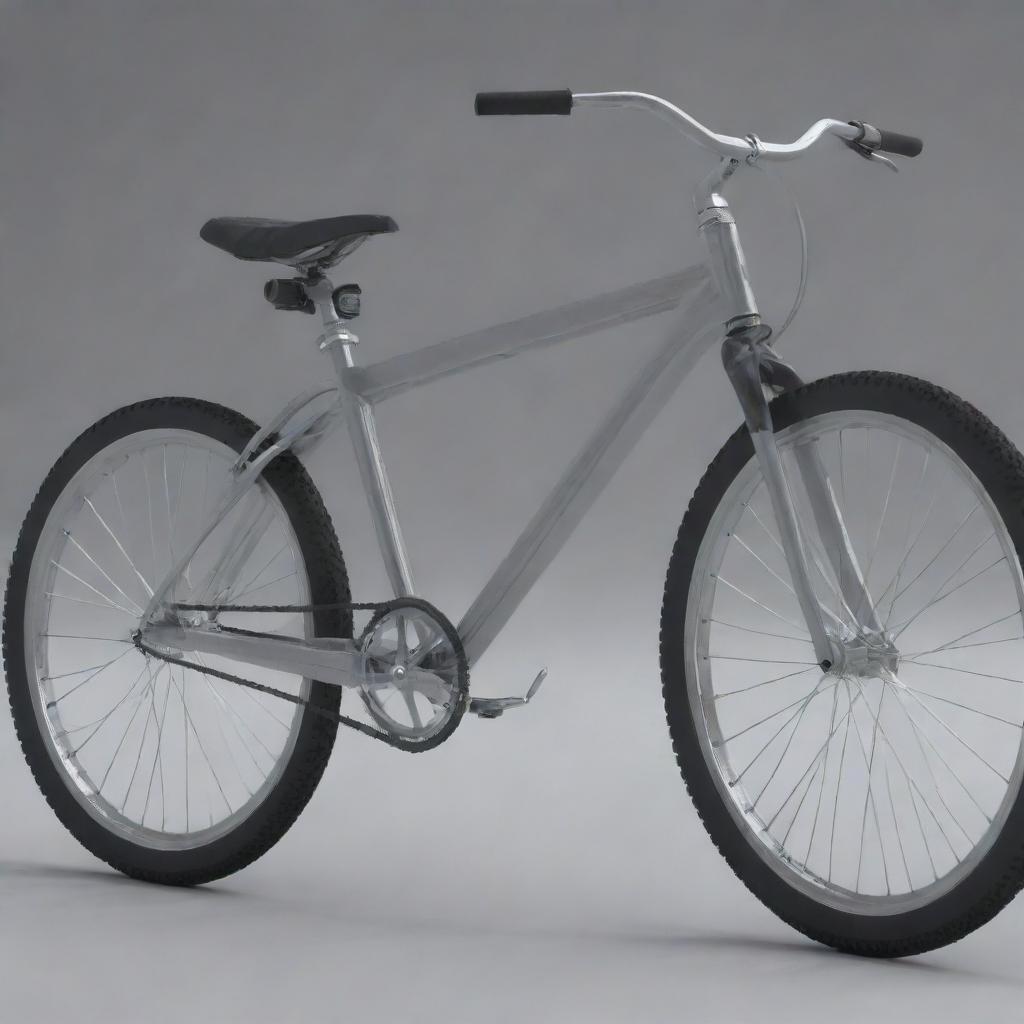 Generate a detailed 3D model of a modern bicycle showcasing its various parts and captivating design