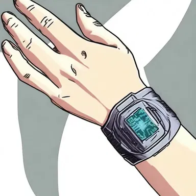 In the science fiction novel, the protagonist accesses secret passages by using a wristband with dilatation capabilities.