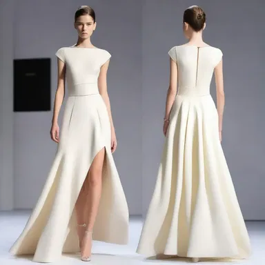 The fashion designer created a dress with strategic dilatation to emphasize the waistline.