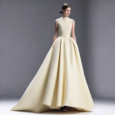 The fashion designer created a dress with strategic dilatation to emphasize the waistline.