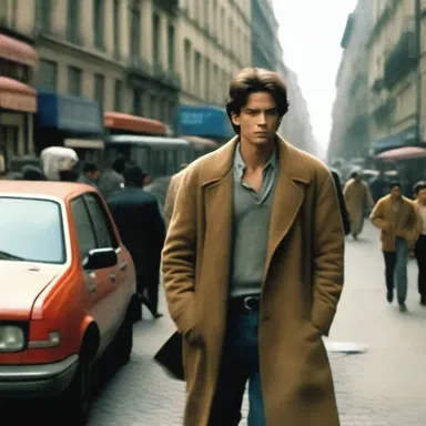 In the opening scene of the film, the main character is portrayed as a comer, arriving at the city in search of a new life.