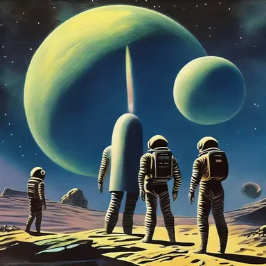 In the futuristic world of the story, the comers from other planets are met with both excitement and fear by the earthlings.