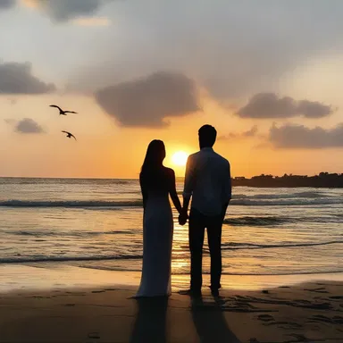 As the sun set behind them, the lover whispered to their partner, 'With you by my side, I feel like a comer with a promising future.'