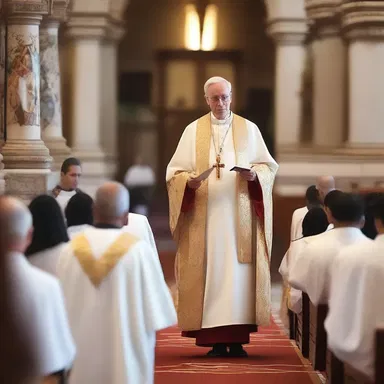 The priest spoke to the congregation, saying, 'May each of you walk with the faith that you are a comer, blessed with a promising future.'