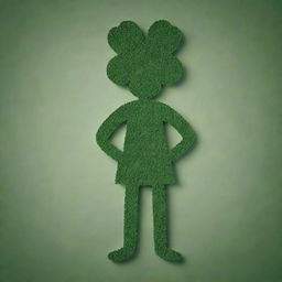 Create an artistic representation of the name Clover shaped like a human figure.