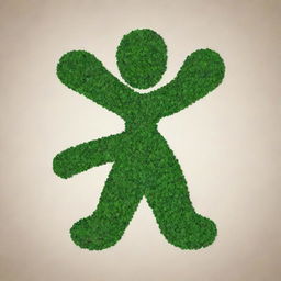 Create an artistic representation of the name Clover shaped like a human figure.