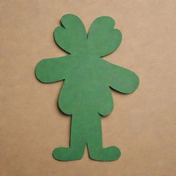 Create an artistic representation of the name Clover shaped like a human figure.