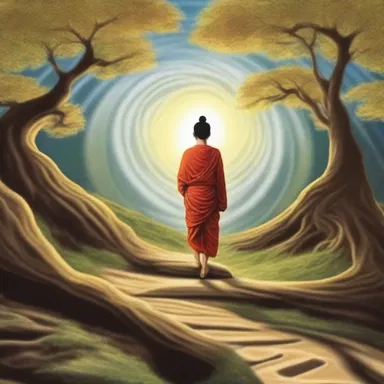 The path to enlightenment is often depicted as a twisty and challenging journey.