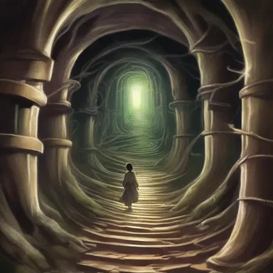 In the fantasy novel, the protagonist ventured through a twisty labyrinth to find the mythical treasure.