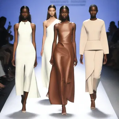 The designer's collection showcased the dispatch of sleek and modern designs.
