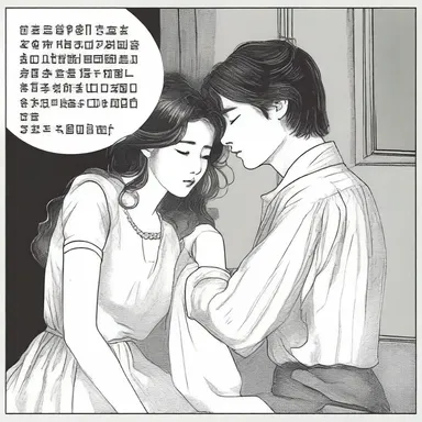 The young lover anxiously awaited the dispatch from her beloved, hoping for a declaration of love.