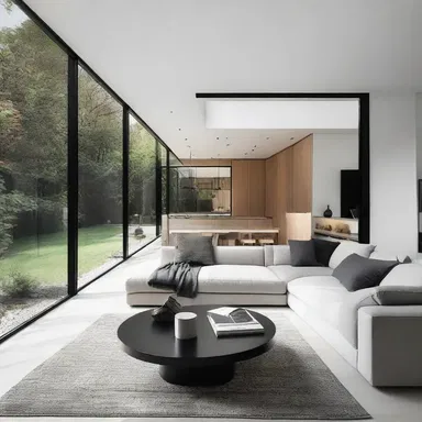 The minimalist design of this modern house beautifully dispatches any unnecessary elements.