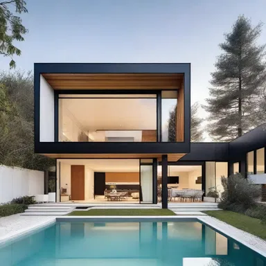 The minimalist design of this modern house beautifully dispatches any unnecessary elements.