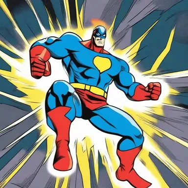 In the animated series, the superhero dispatches his enemies with lightning-fast punches and kicks.