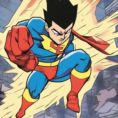 In the animated series, the superhero dispatches his enemies with lightning-fast punches and kicks.