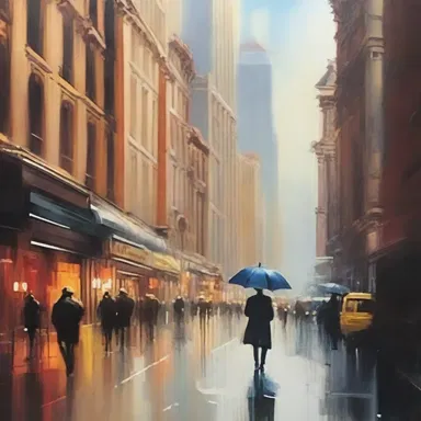 The talented painter would dispatch quick brushstrokes to capture the essence of the bustling cityscape.
