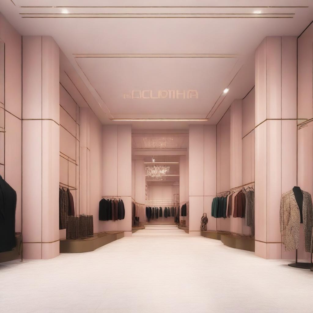 An image of a large, modern showroom with a grand entrance